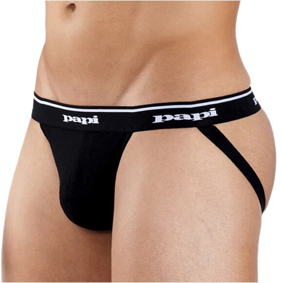 Papi Rib Jockstrap Black Large - Picture 5 of 9